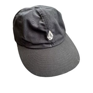 Volcom Baseball Cap Mens OS Black Excellent Stone Logo Adjustable Dad Hat